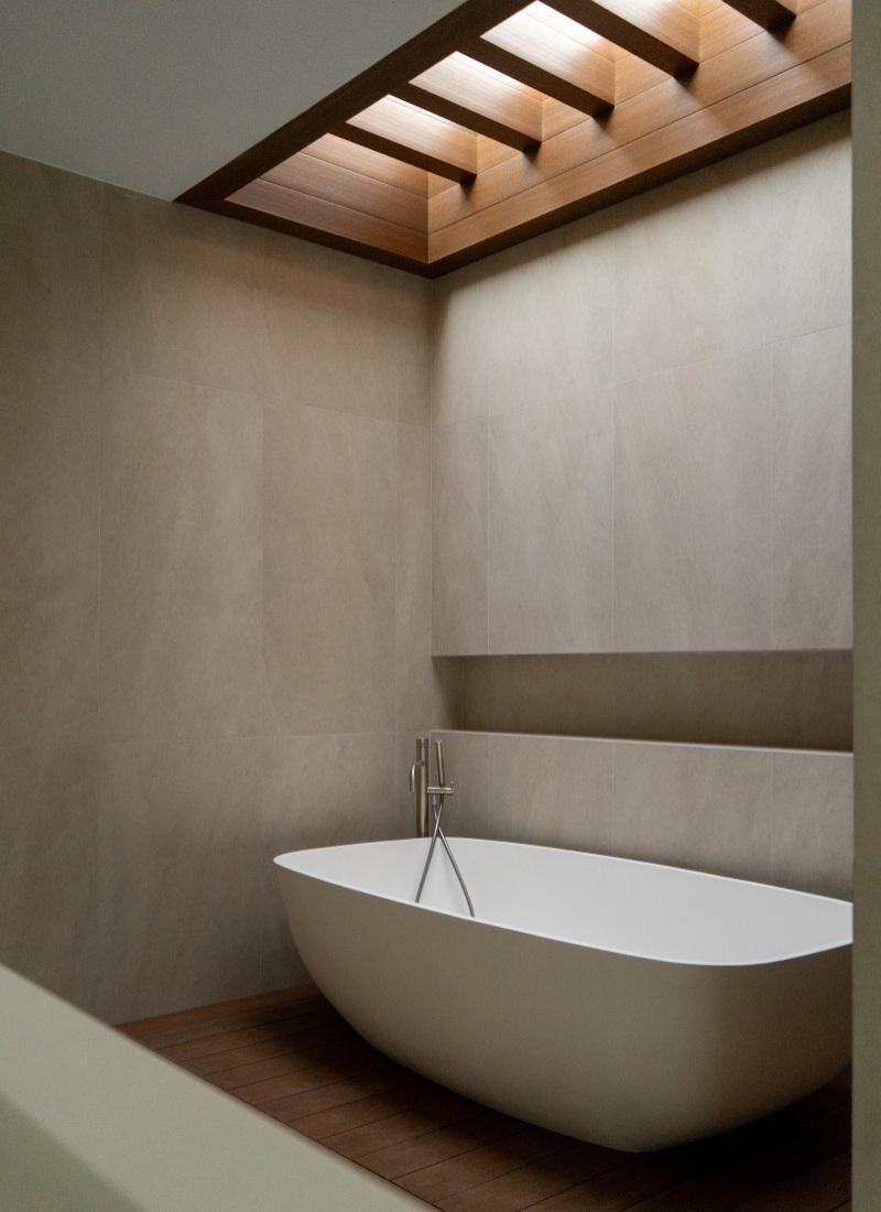 Toilette offenes mit badewanne Konzept Modulhaus luxury in San Cugat, Barcelona