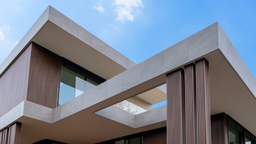 Maßgefertigte modulhaus Fassade in San Cugat Barcelona