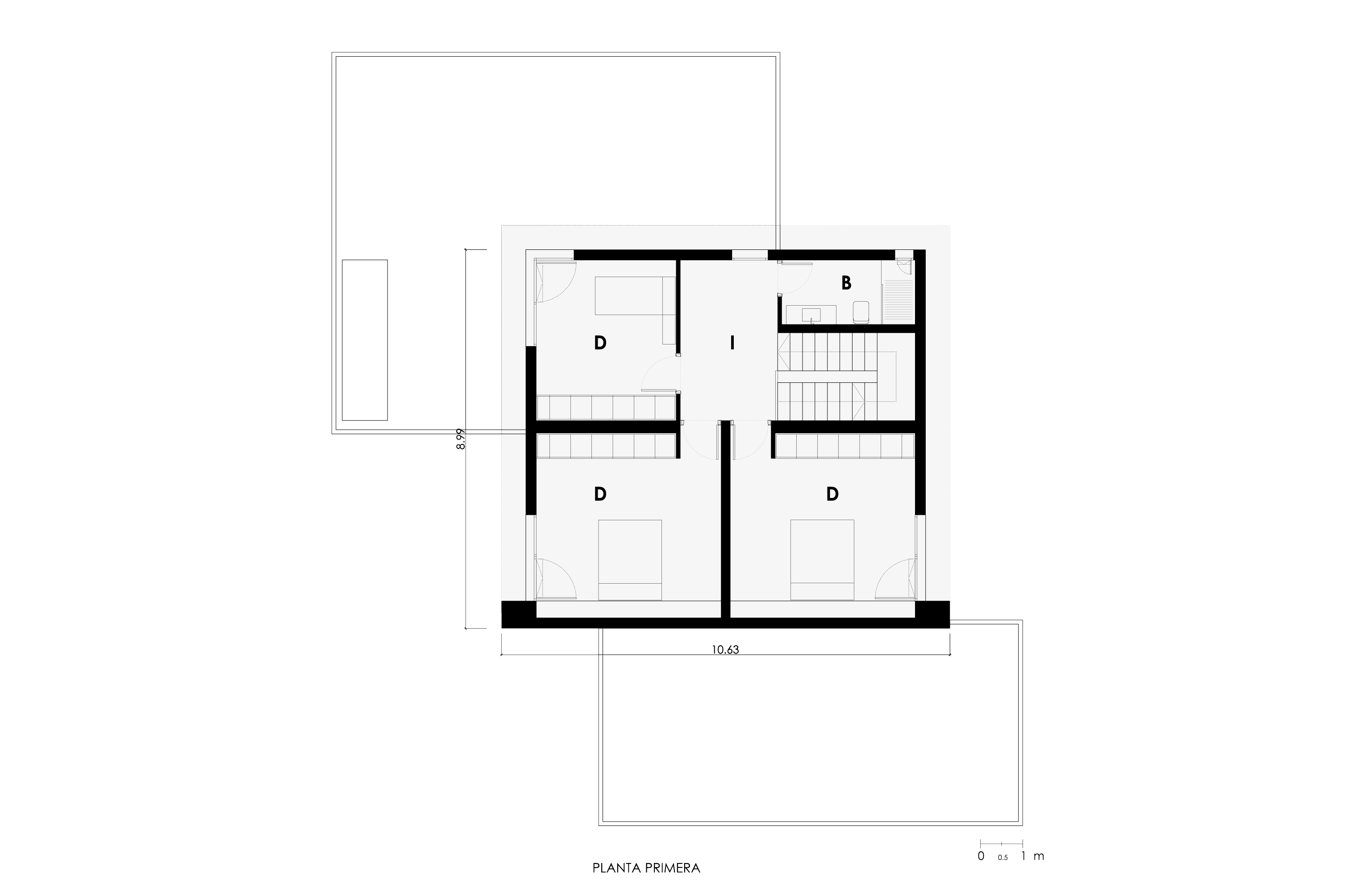 Grundriss eines Luxus-Modularhauses in Spanien von Villen inHAUS - Obergeschoss