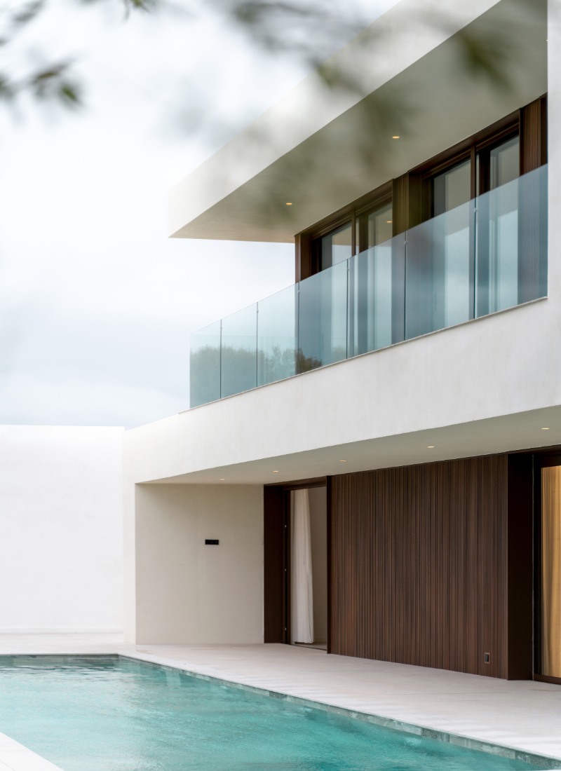 Modularer Pool in einem Fertighaus