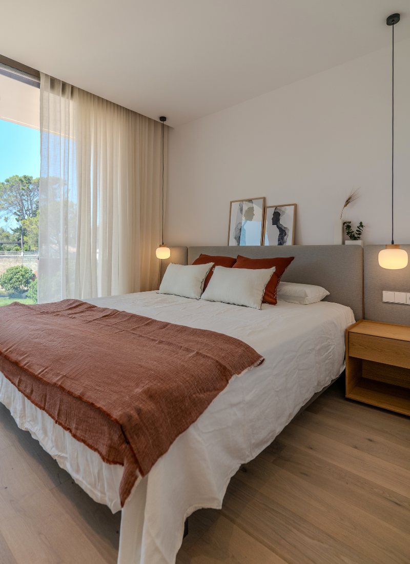 Hauptschlafzimmer im Modulhaus