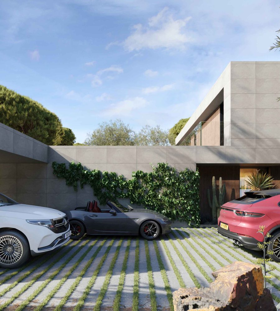 Maßgefertigtes Modulhaus Fassade und Garage - Masnou in Spanien